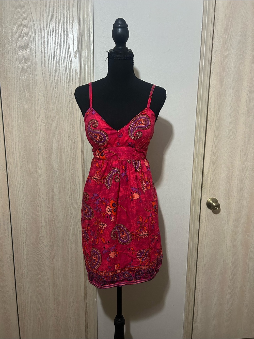 No Boundaries Pink Paisley Midi Dress
